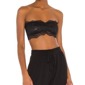 Free People Lacey Looks Bandeau in Black Size Small NWT